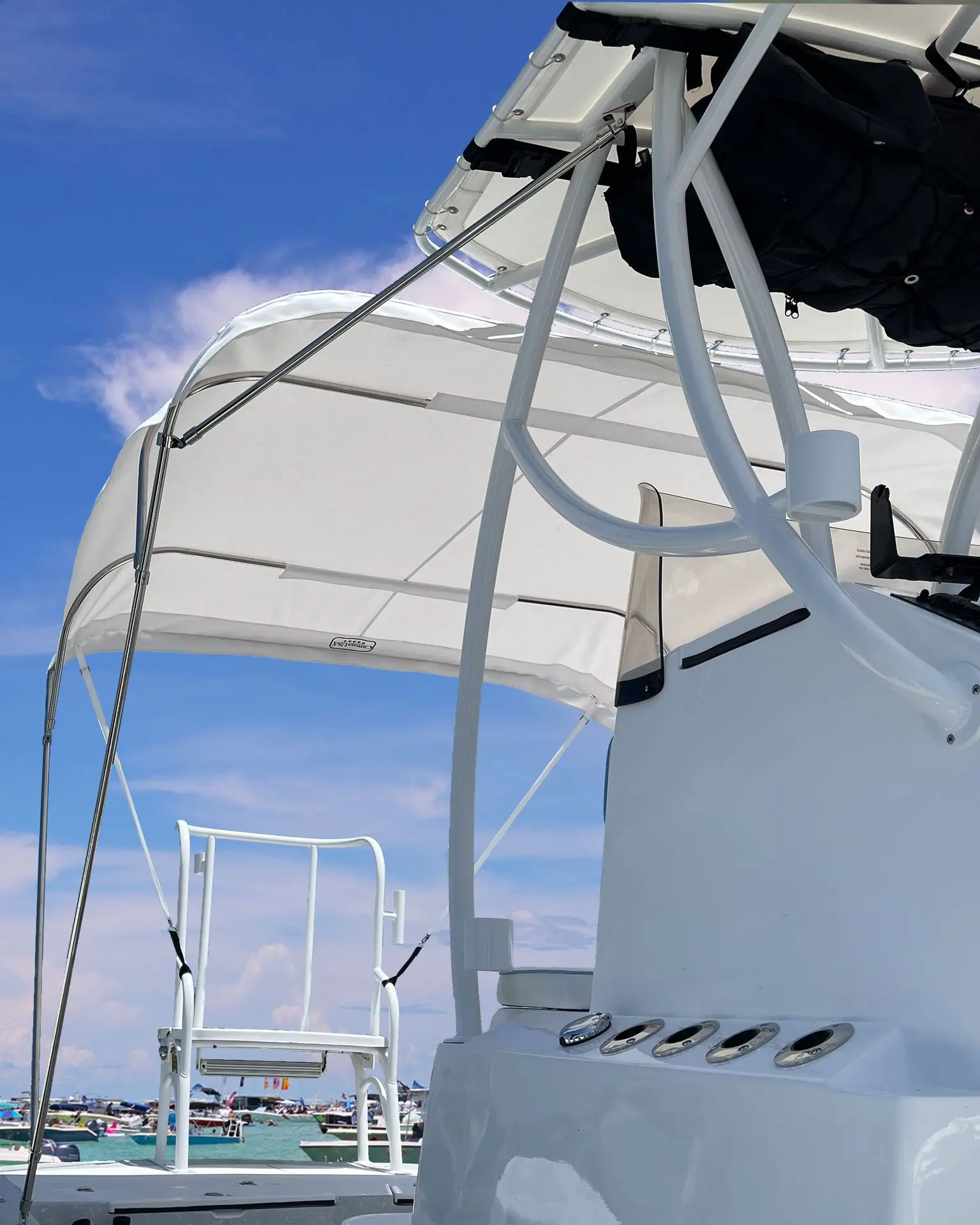 Protect your boat and passengers with Canvas USA®'s premium shade products Canvas USA® marine shade solutions including Performance Shades and Bimini Tops for optimal sun protection on the water