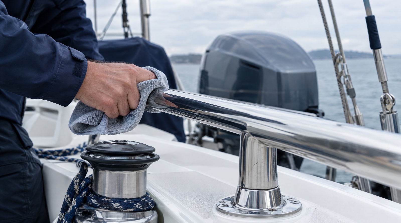 Care of a stainless boat rail