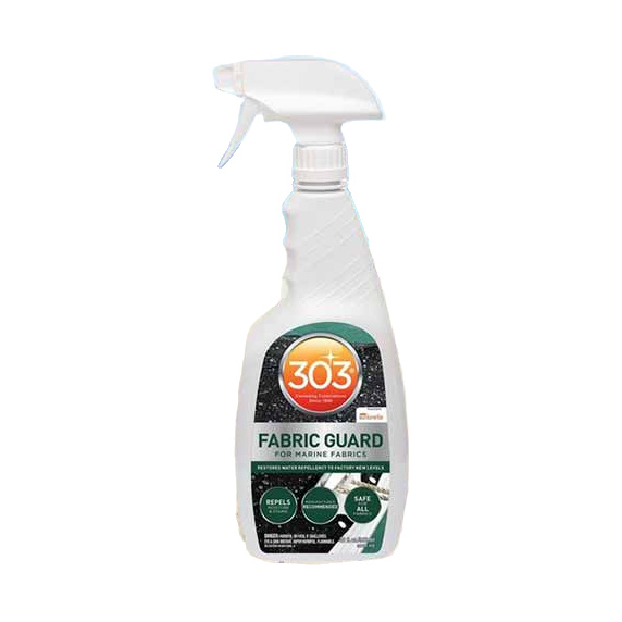 Bottle of fabric guard for outdoor fabrics