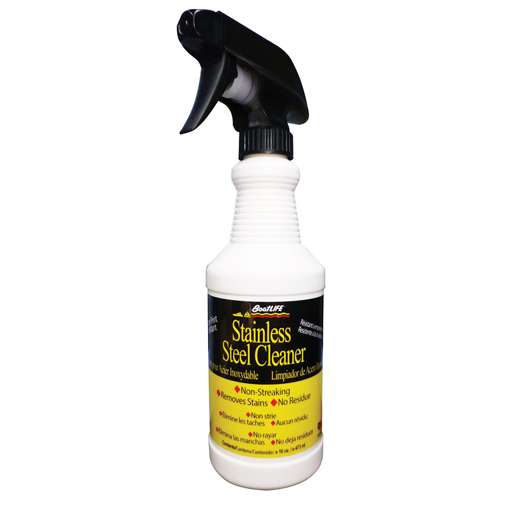 Bottle of stainless steel cleaner