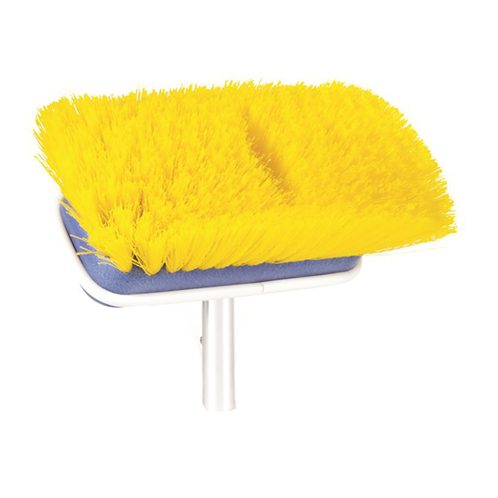 Deck brush head attachment