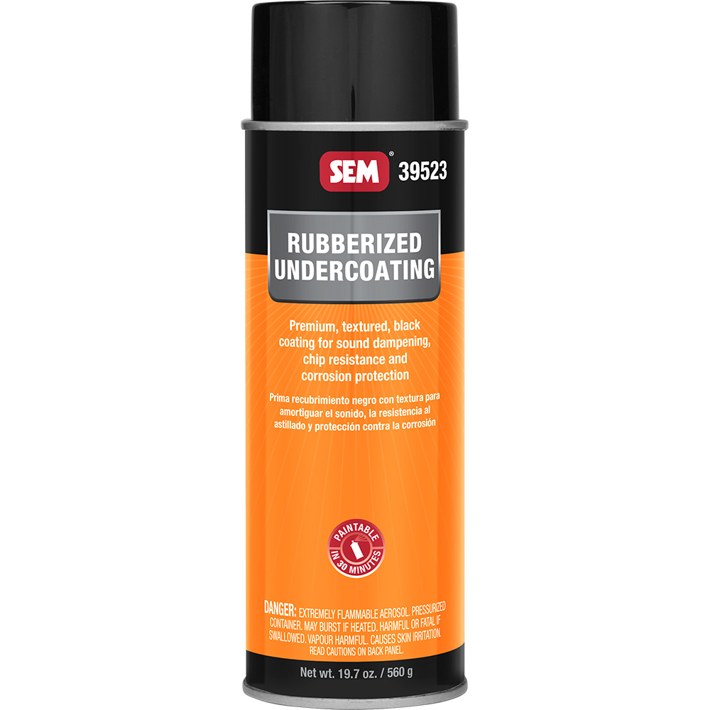 Aerosol can of rubberised undercoating