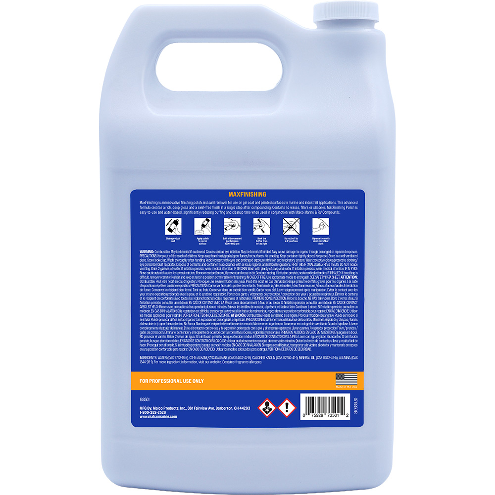 Malco MaxFinishing Polish - 1 Gallon – view 1