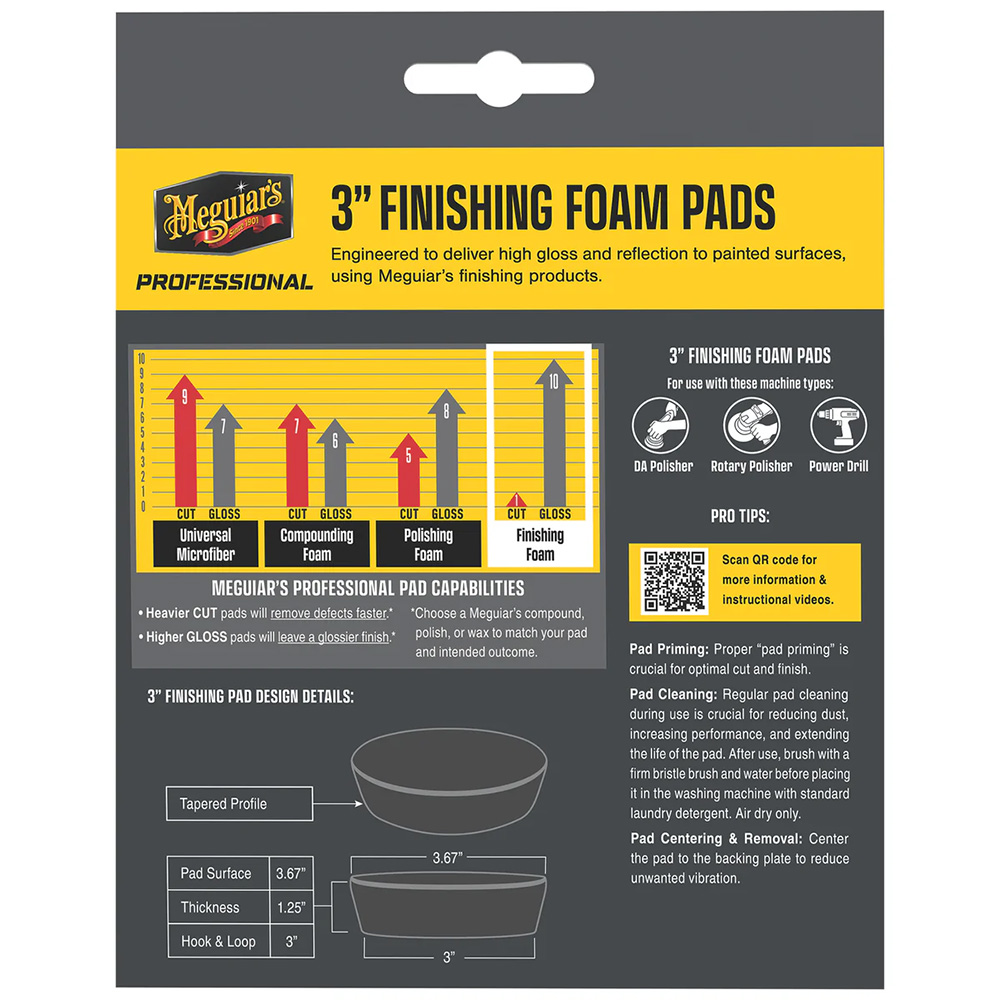 Meguiar's Professional 3" Finishing Foam Pads *3-Pack – view 1