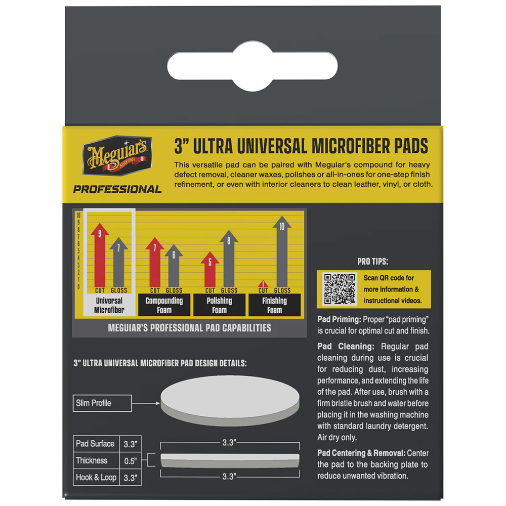Meguiar's Professional 3" Ultra Universal Microfiber Pads *3-Pack – view 1