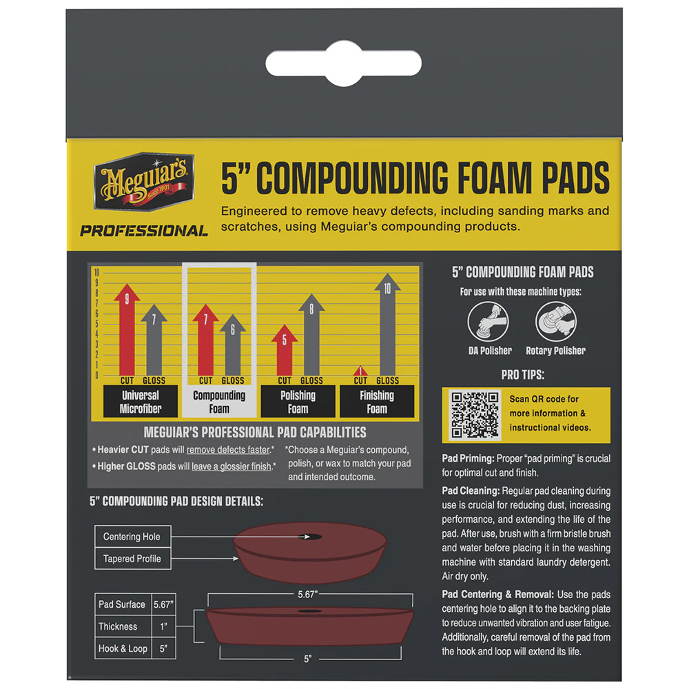 Meguiar's Professional 5" Compounding Foam Pads *2-Pack – view 1