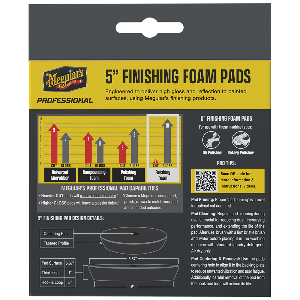 Meguiar's Professional 5" Finishing Foam Pads *2-Pack – view 1