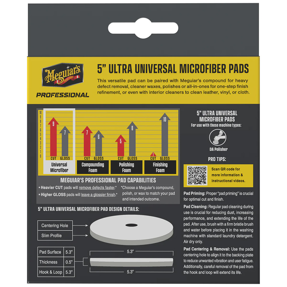 Meguiar's Professional 5" Ultra Universal Microfiber Pads *2-Pack – view 1