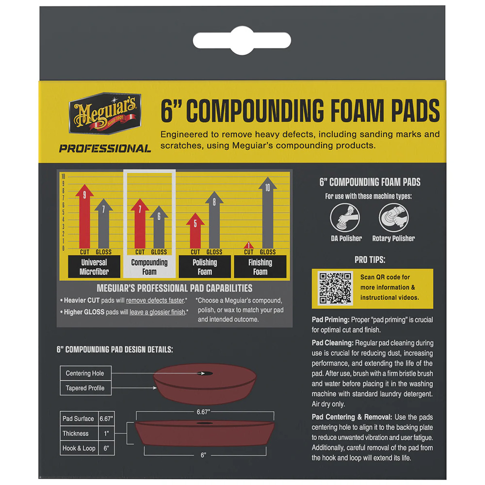 Meguiar's Professional 6" Compounding Foam Pads *2-Pack – view 1