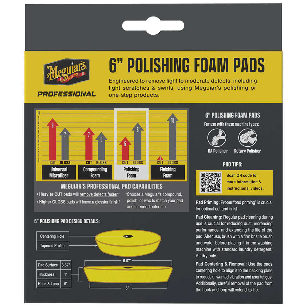 Meguiar's Professional 6" Polishing Foam Pads *2-Pack – view 1
