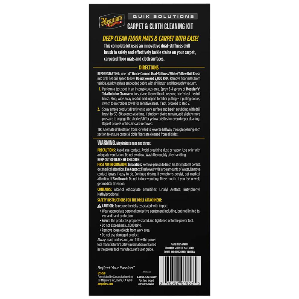 Meguiar's Quik Solutions Carpet & Cloth Cleaning Kit – view 1