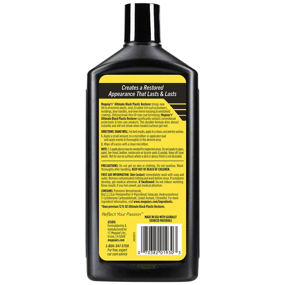 Meguiar's Ultimate Black Plastic Restorer - 16oz – view 1
