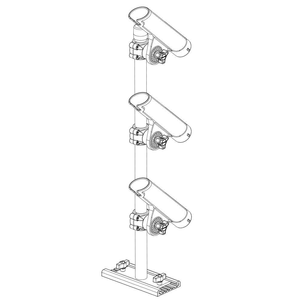 Scotty 333 Track Mounted Rod Tree - Rodmaster II Rod Holders – view 3