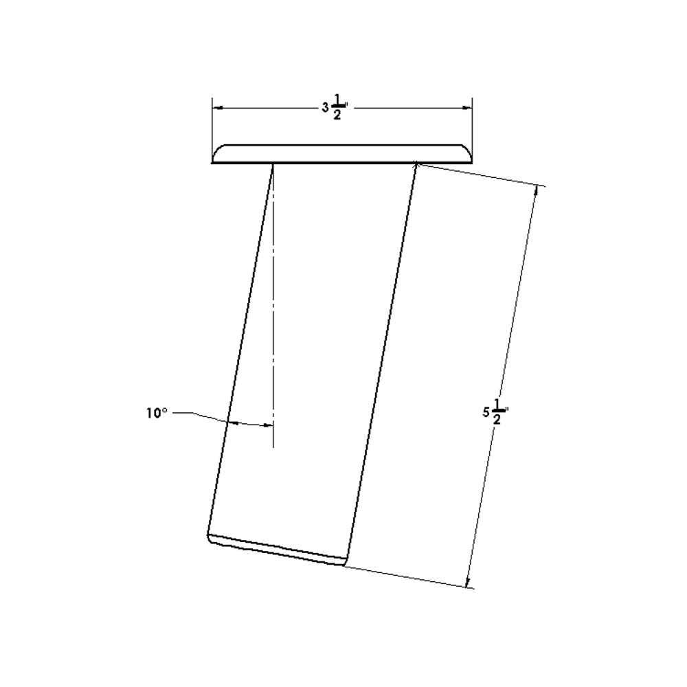 TACO Flush Mount Rod Holder 10° - Deluxe Anodized Finish – view 2