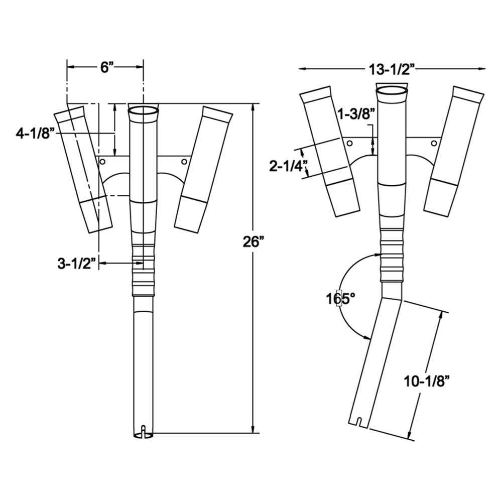 TACO Olympic 5-Rod Holder Cluster – view 1