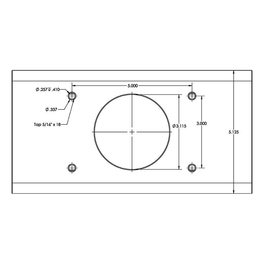 TACO T-Top Extrusion Plate Pre-Drilled for Grand Slams - 20" - Pair – view 2