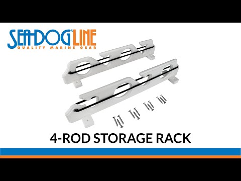 Sea-Dog 6 Pole Rod Storage Rack with Horizontal or Overhead Mount – video 1