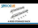 Sea-Dog 6 Pole Rod Storage Rack with Horizontal or Overhead Mount – video 1