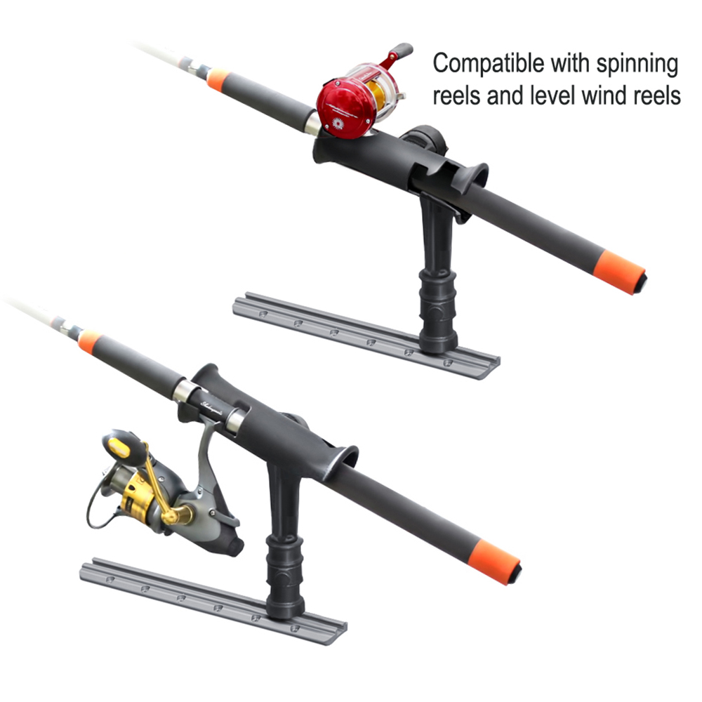 RAM Mount RAM Tube Jr. Rod Holder with 4" Post & Adapt-A-Post Track Mounting Base – view 1
