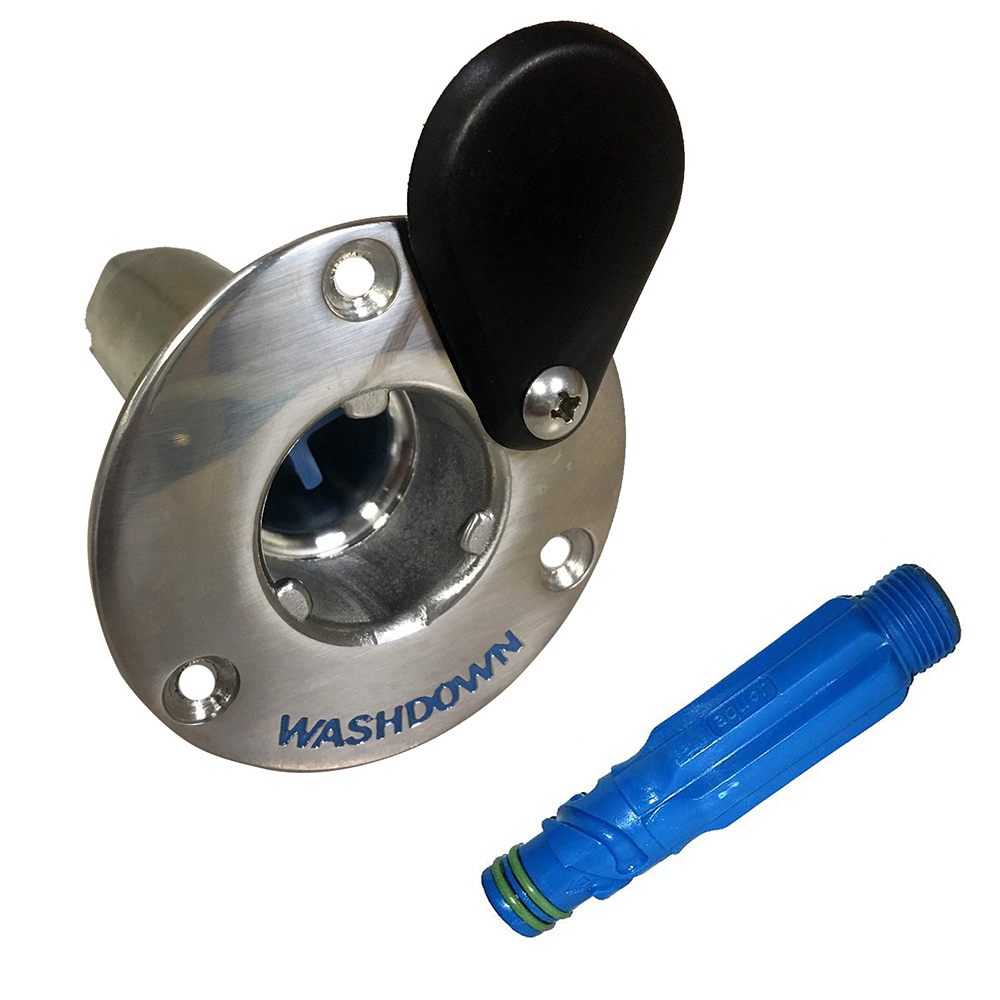 [31911-0000] Jabsco Stainless Steel Quick-Release Hose Deck Mount Fitting & Hose Adapter
