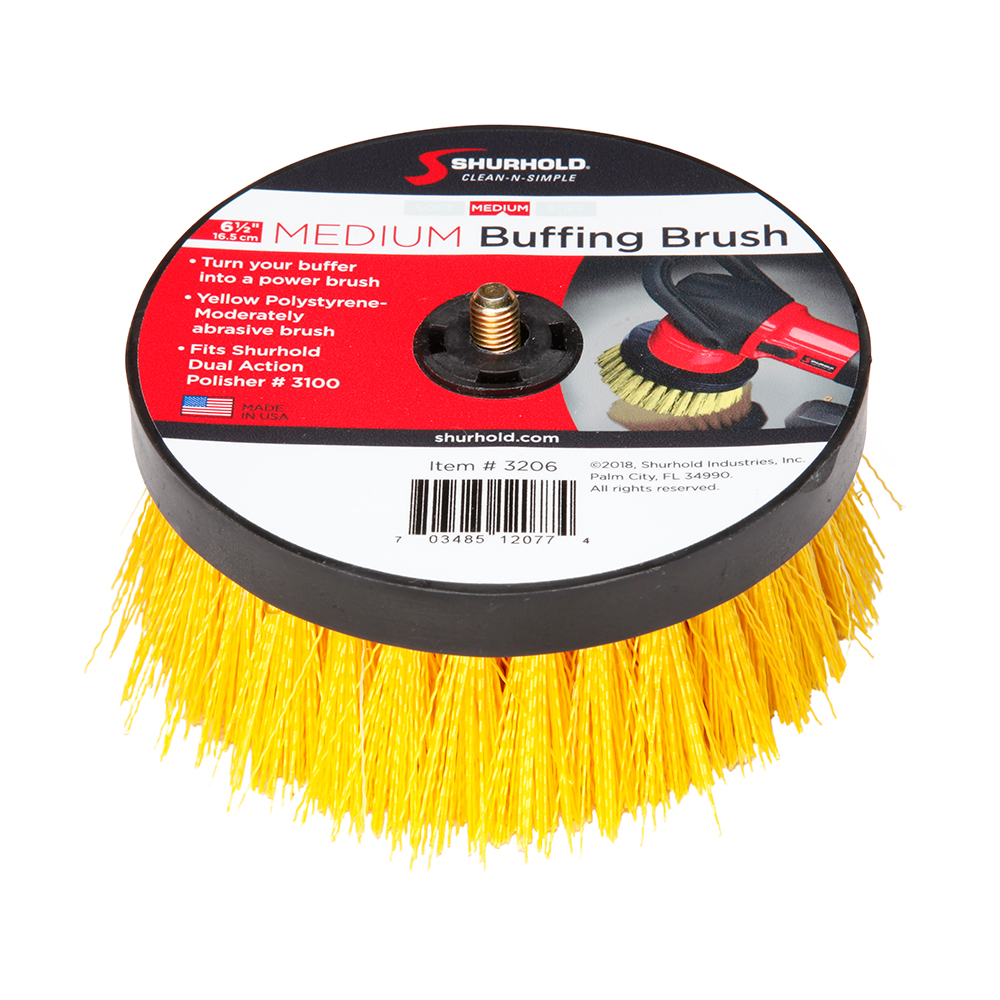 [3206] Shurhold 6-½" Medium Brush for Dual Action Polisher