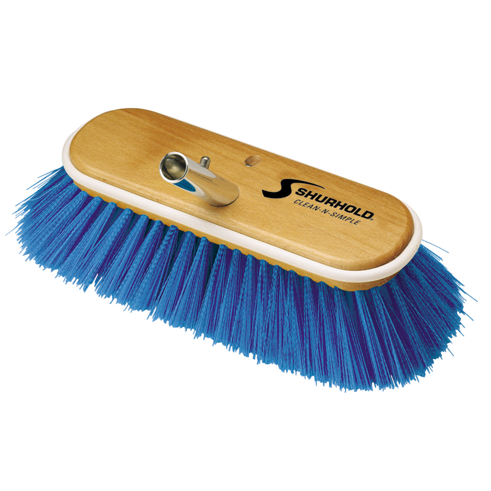 [975] Shurhold 10" Extra-Soft Deck Brush - Blue Nylon Bristles