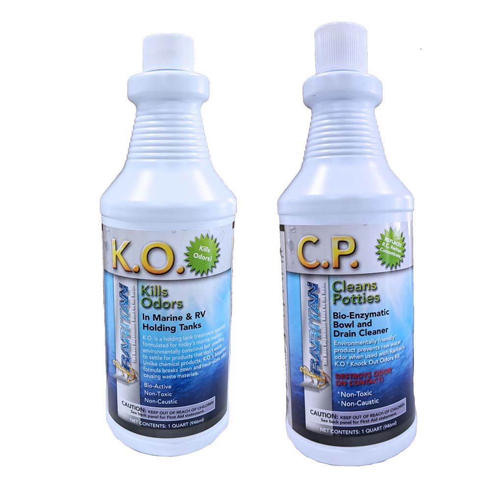 [1PPOT] Raritan Potty Pack with K.O. Kills Odors & C.P. Cleans Potties - 1 of Each - 32oz Bottles