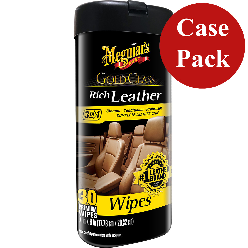 [G10900CASE] Meguiar's Gold Class™ Rich Leather Cleaner & Conditioner Wipes *Case of 6*