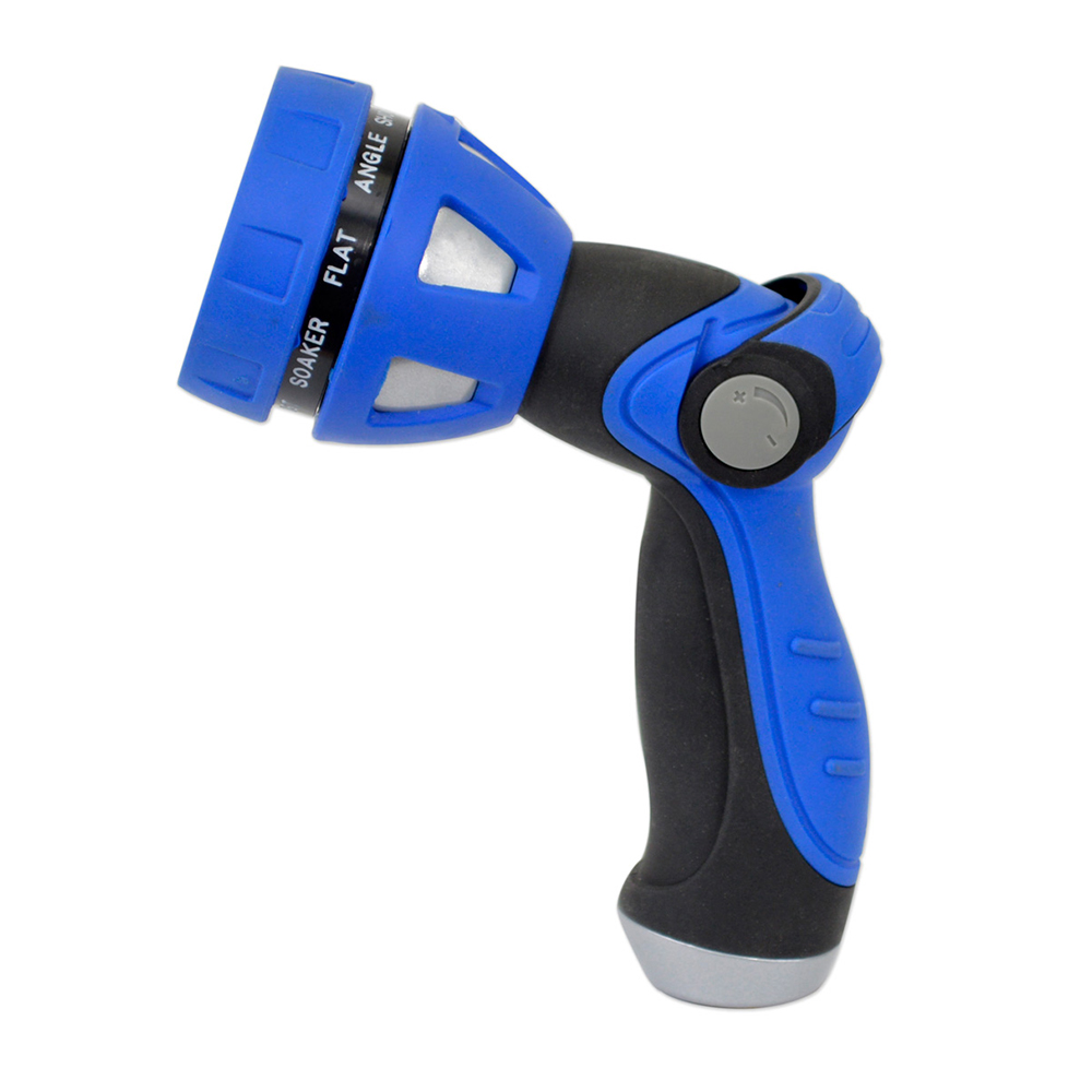 [WN815] HoseCoil Thumb Lever Nozzle with Metal Body & Nine Pattern Adjustable Spray Head