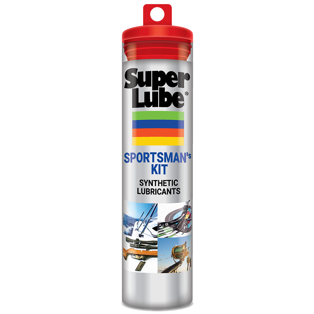 Super Lube Sportsman's Kit Synthetic Lubricants with Oil, Grease, Cleaning Cloth & Foam Swabs