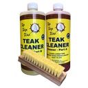 Tip Top Teak Cleaner Kit Part A & Part B with Brush