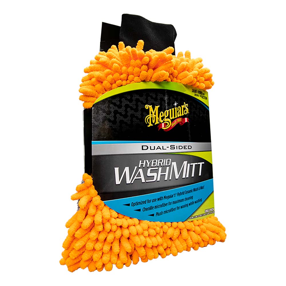 Meguiar's Hybrid Wash Mitt - Extremely Plush Microfiber Wash Mitt for Gently Waxing While Washing