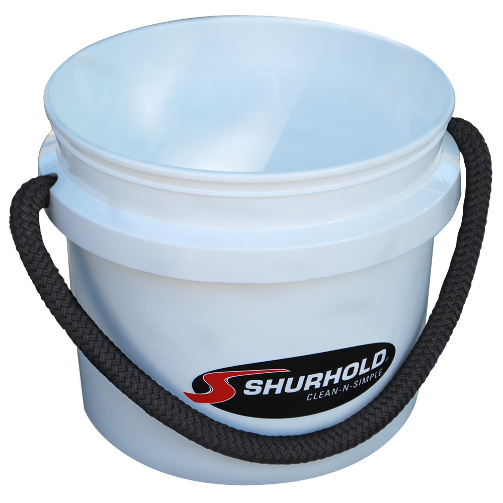 [2431] Shurhold World's Best Rope Handle Bucket - 3.5 Gallon - White