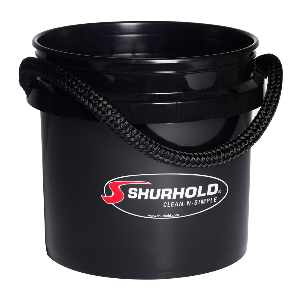 [2432] Shurhold World's Best Rope Handle Bucket - 3.5 Gallon - Black