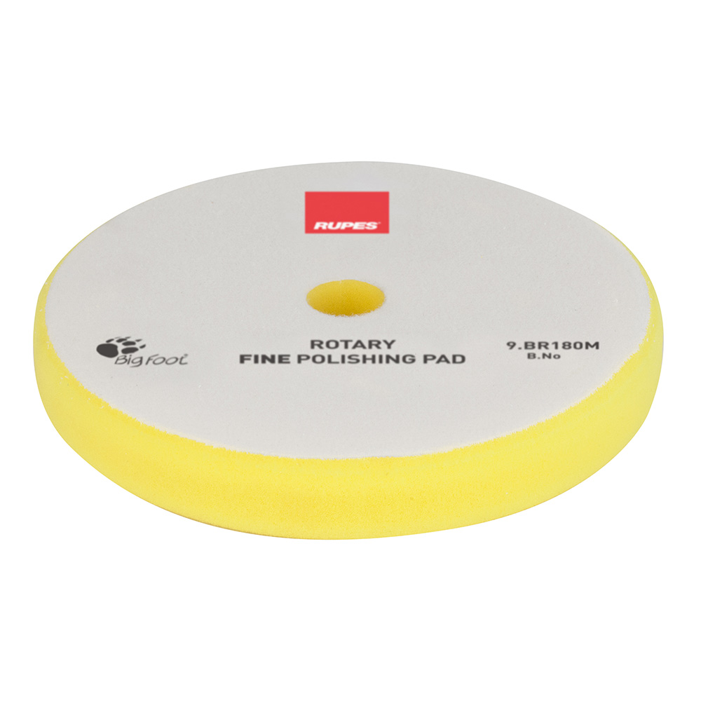 [9.BR180M] RUPES Rotary Fine Polishing Foam Pad 155/160mm - Yellow