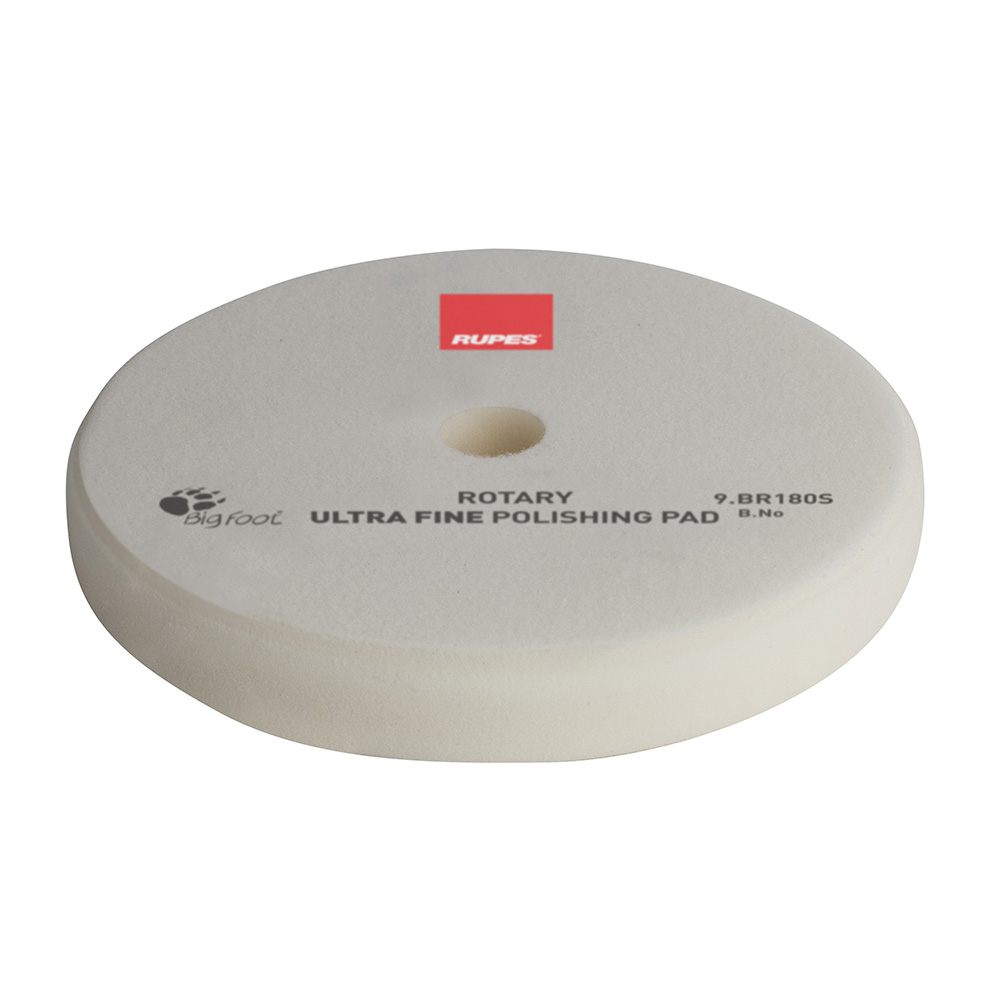 [9.BR180S] RUPES Rotary Ultra-Fine Polishing Foam Pad 155/160mm - White