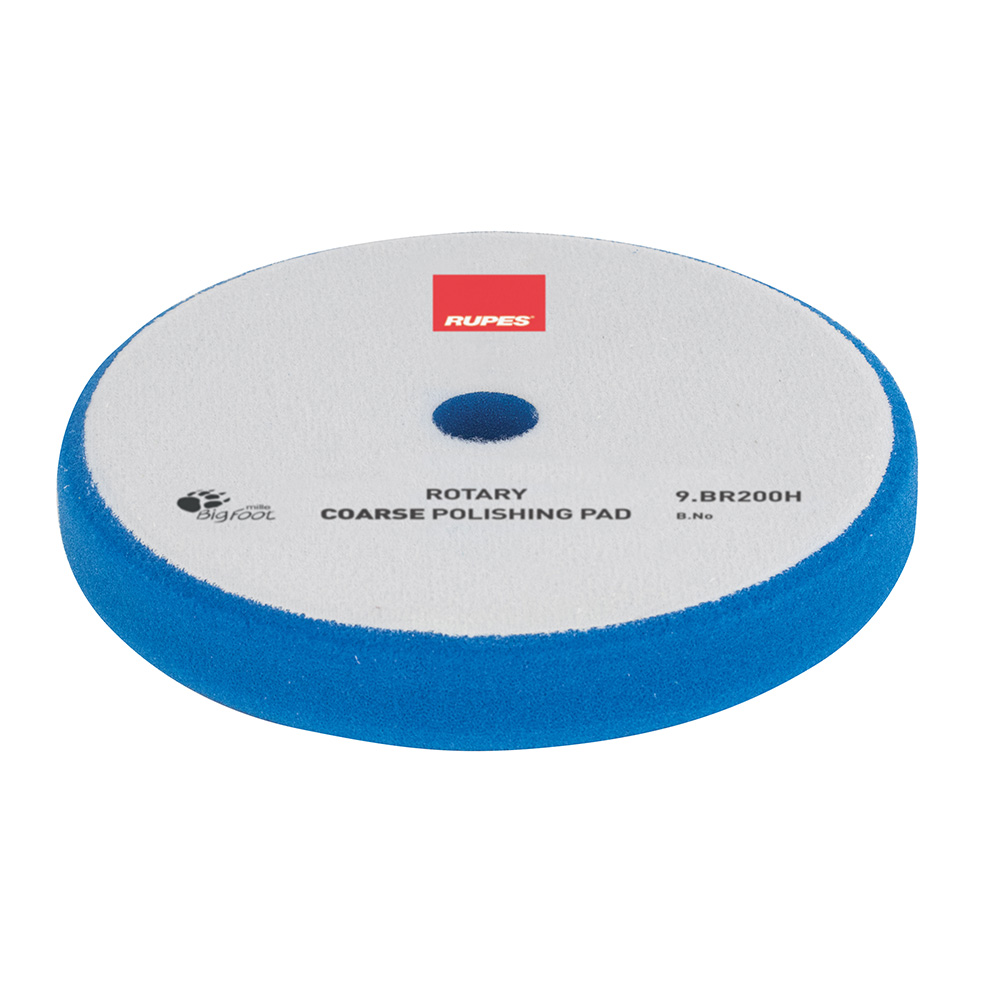 [9.BR200H] RUPES Rotary Coarse Polishing Foam Pad 175/180mm - Blue