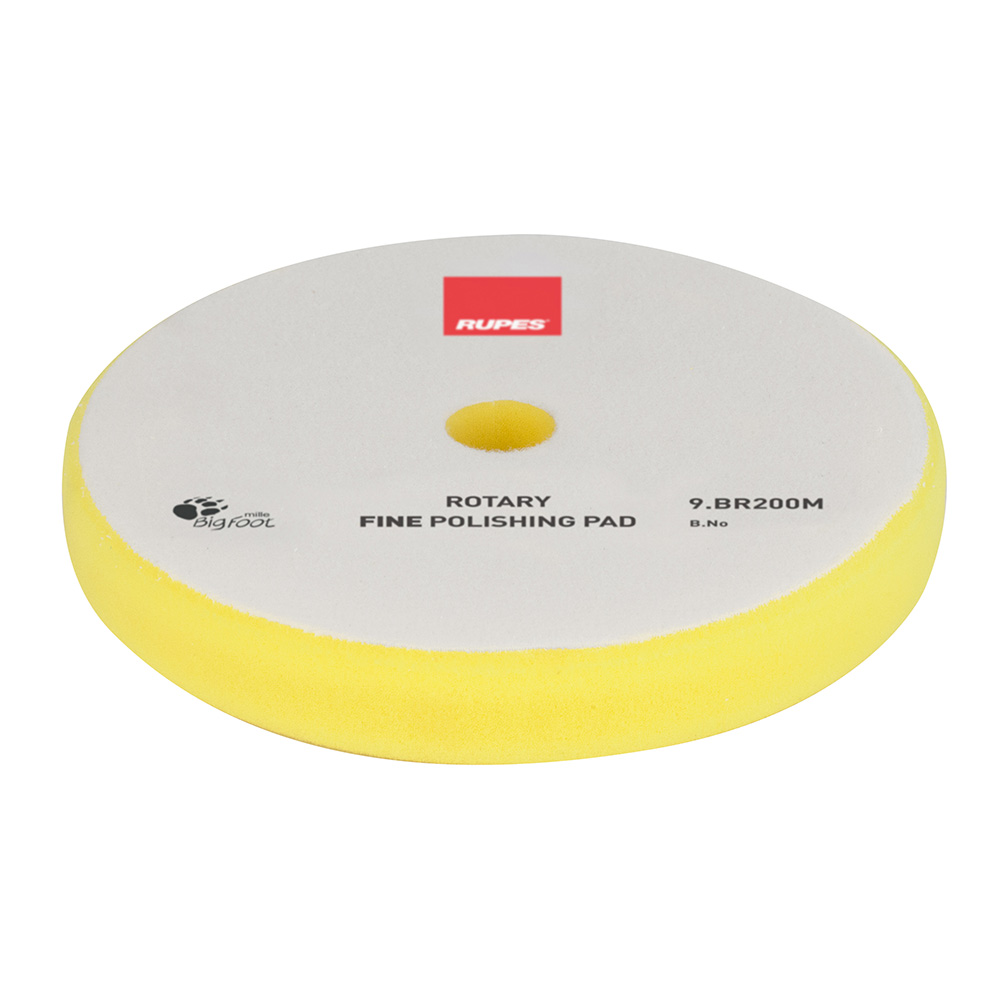 [9.BR200M] RUPES Rotary Fine Polishing Foam Pad 175/180mm - Yellow