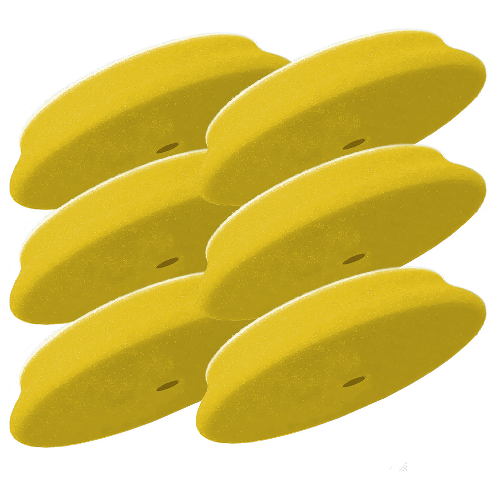 [9.DA40M/6] RUPES D-A Fine Finishing Foam Pad 40mm - Yellow *6-Pack