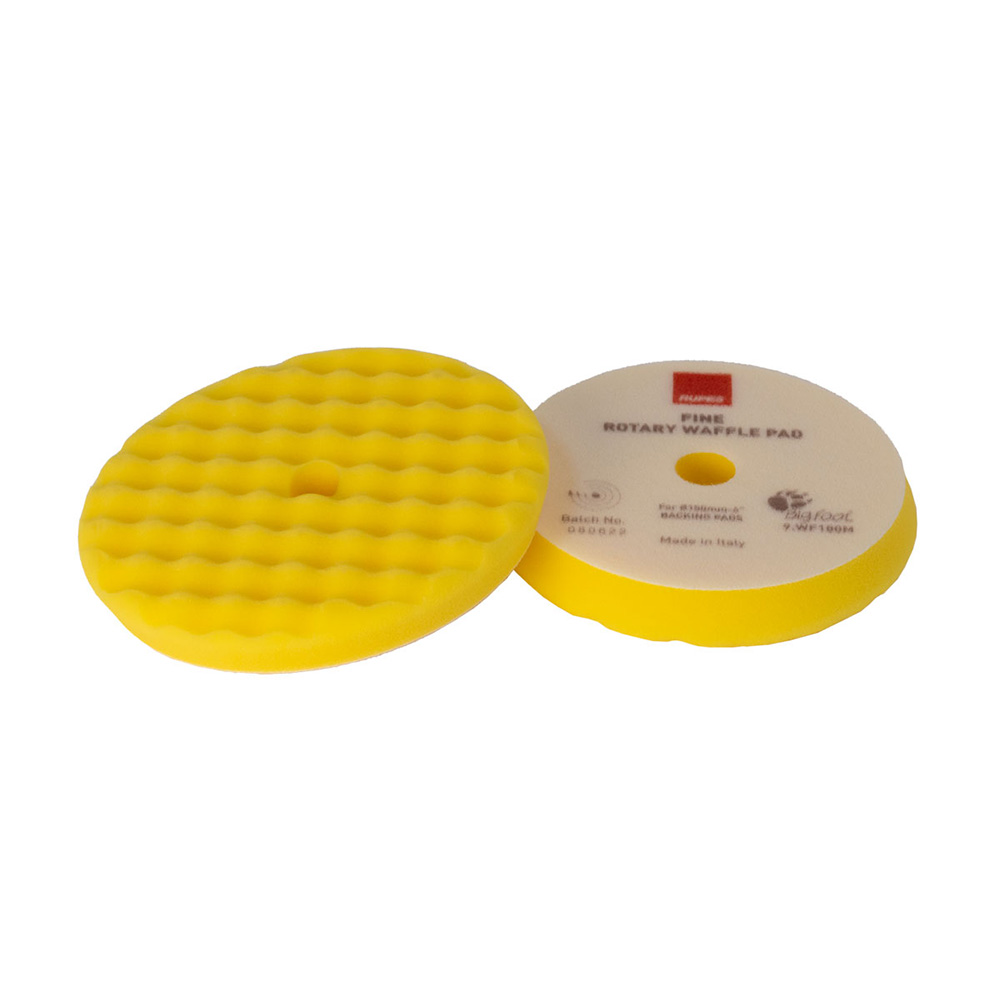 [9.WF90M] RUPES Velcro Waffle Fine Polishing Pad for Rotary Polishers 90mm - Yellow