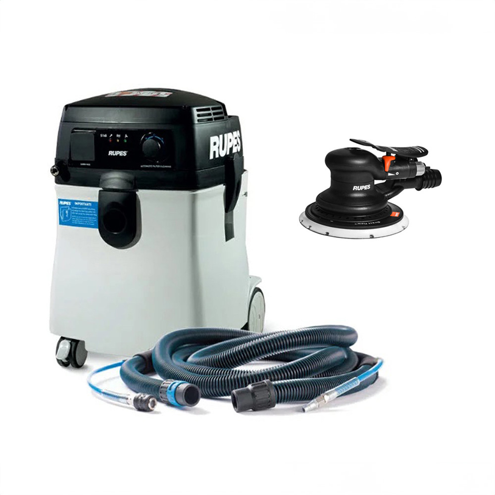 RUPES S245 Portable Vacuum Long Hose Kit with RH356A Skorpio Sander