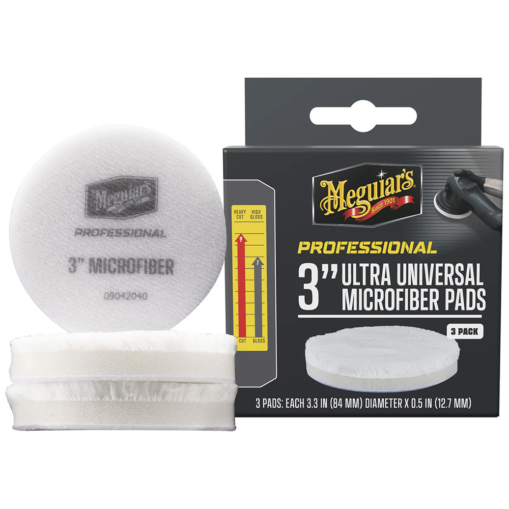 [M3MFP3] Meguiar's Professional 3" Ultra Universal Microfiber Pads *3-Pack