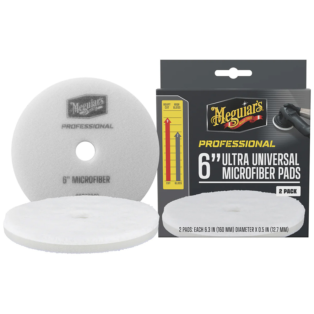 [M6MFP2] Meguiar's Professional 6" Ultra Universal Microfiber Pads *2-Pack