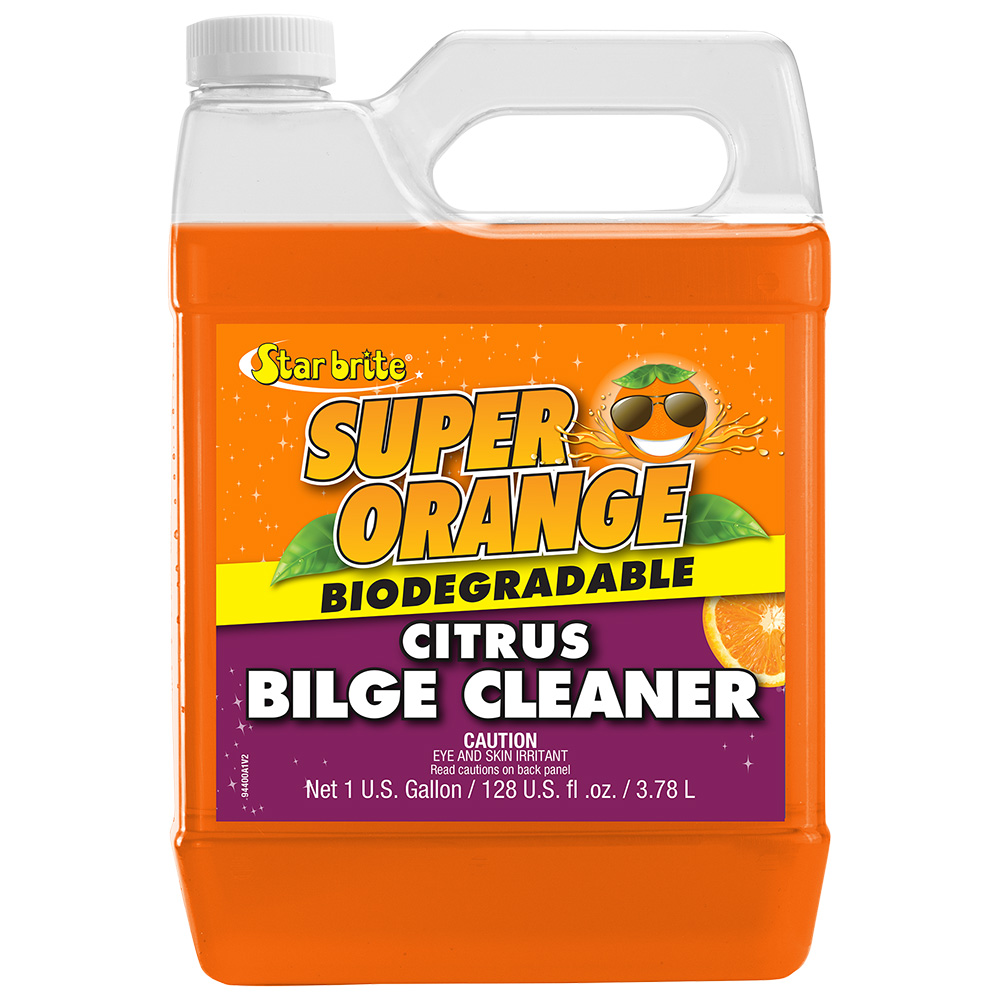 [94400] Star brite Super Orange Citrus Bilge Cleaner - Emulsifies Oil, Fuel - 1 Gallon