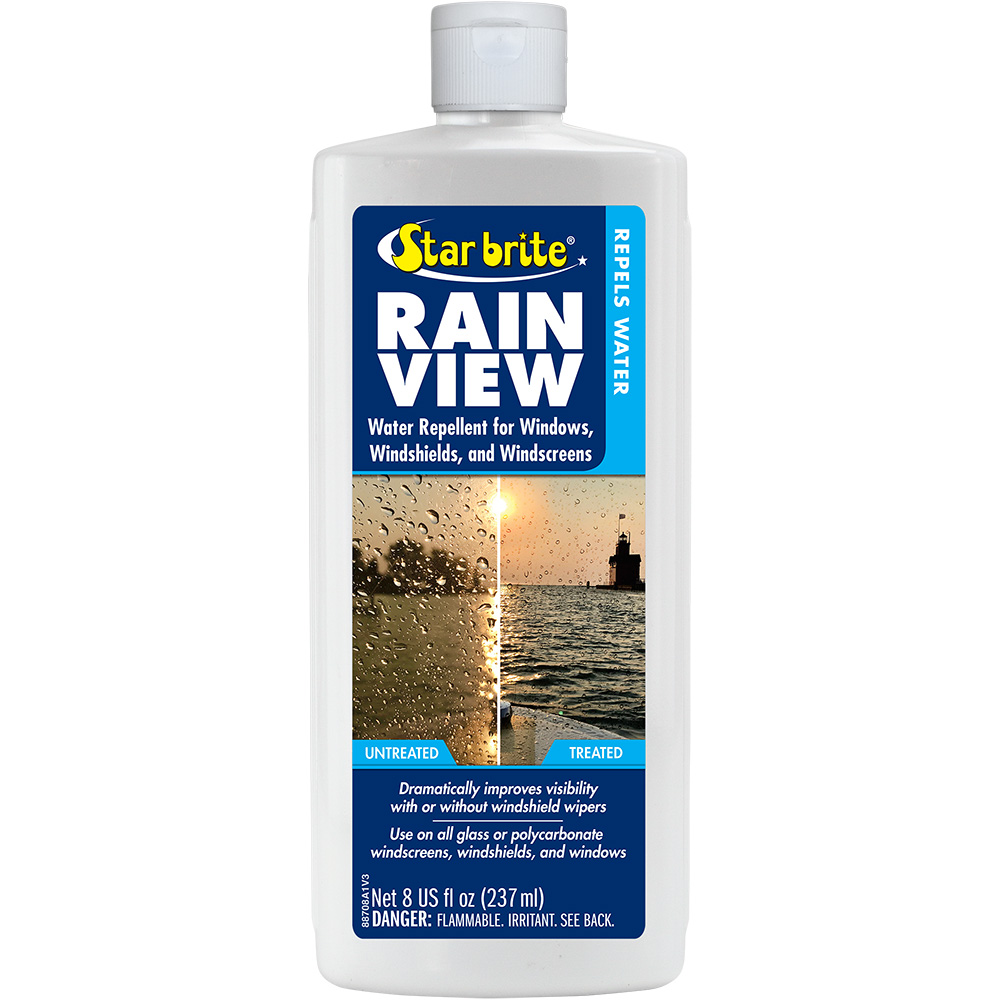 Star brite Rain View - Rain Repellent for Windshields & Windows - 8 oz