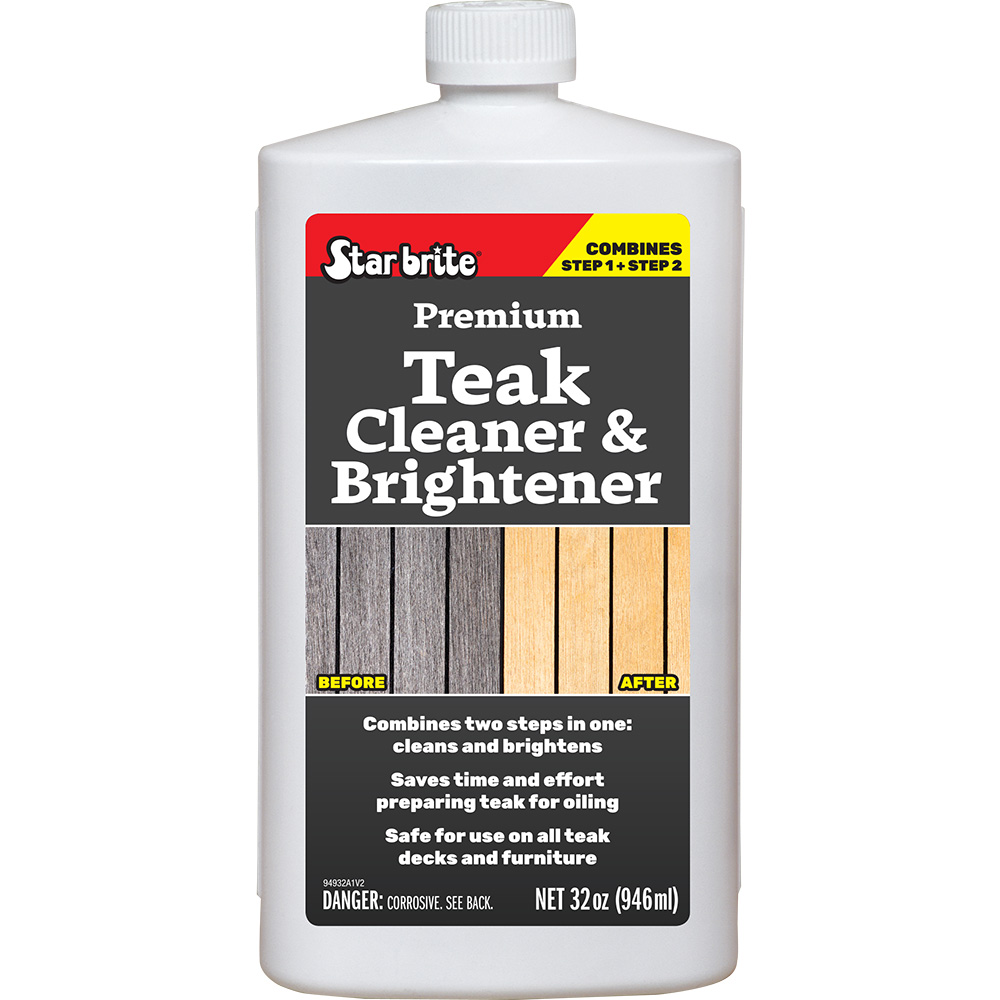 [94932] Star brite Premium Teak Cleaner & Brightener - Restore & Enhance Wood Grain - 32 oz