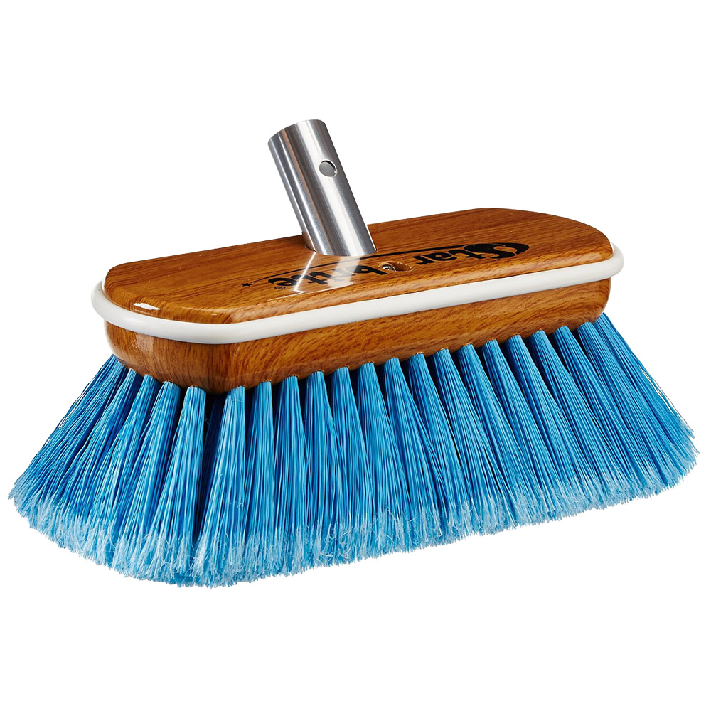 [40171] Star brite Premium Medium Blue Bristle 8" Synthetic Wood Block Brush