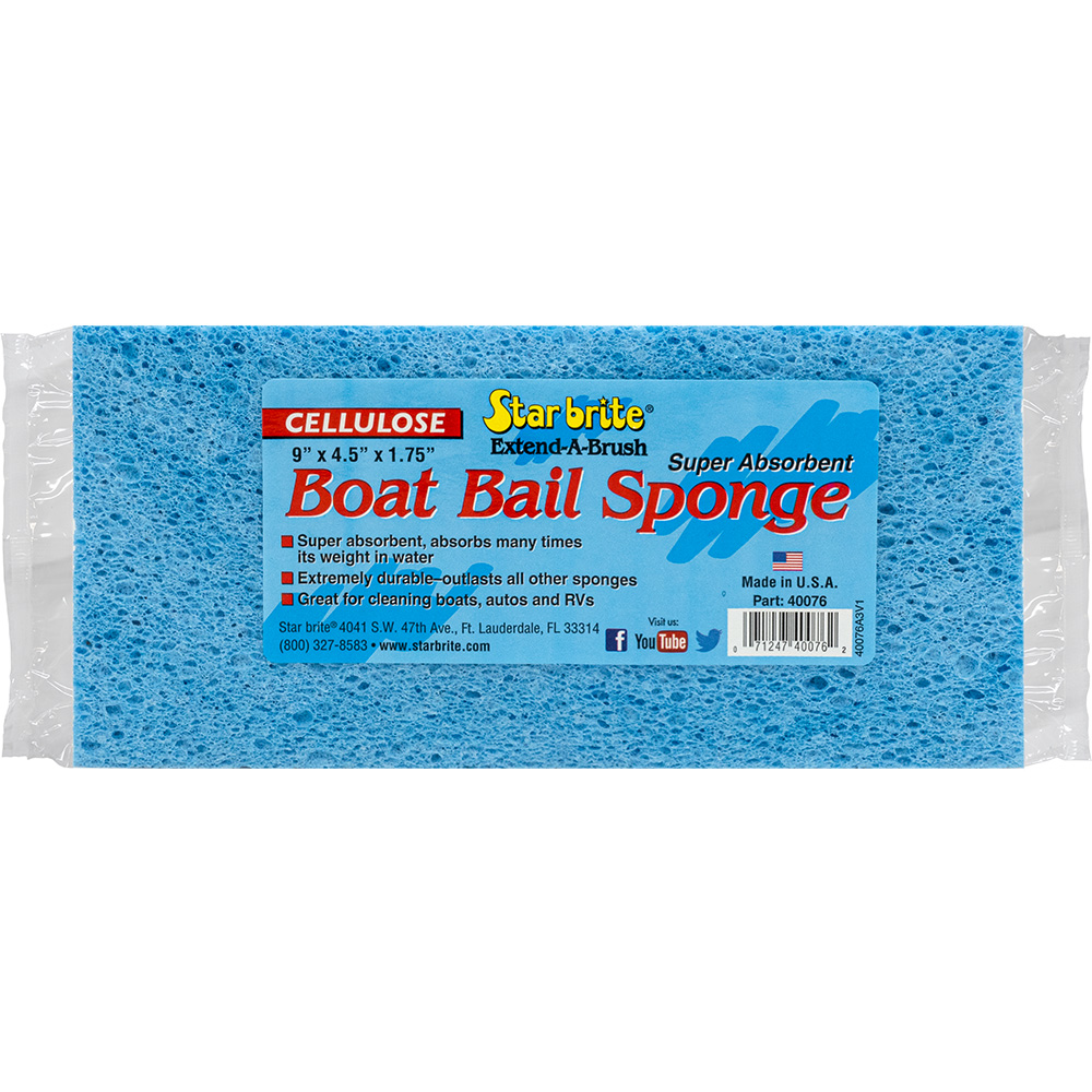 [40076] Star brite Super Absorbent Cellulose Boat Bail Sponge - 9" x 4.5" x 1.75"