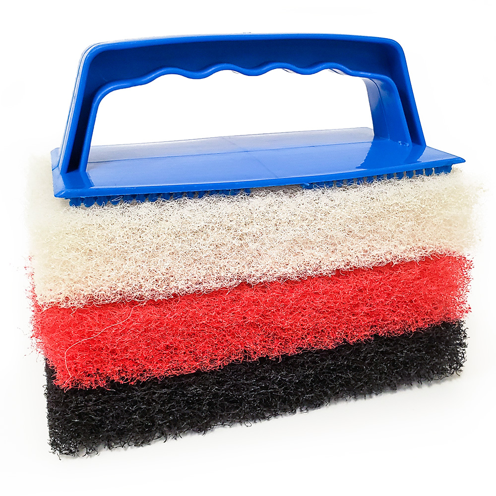 Star brite Large Multi-Texture Scrub Pad Kit with Interchangeable Handle