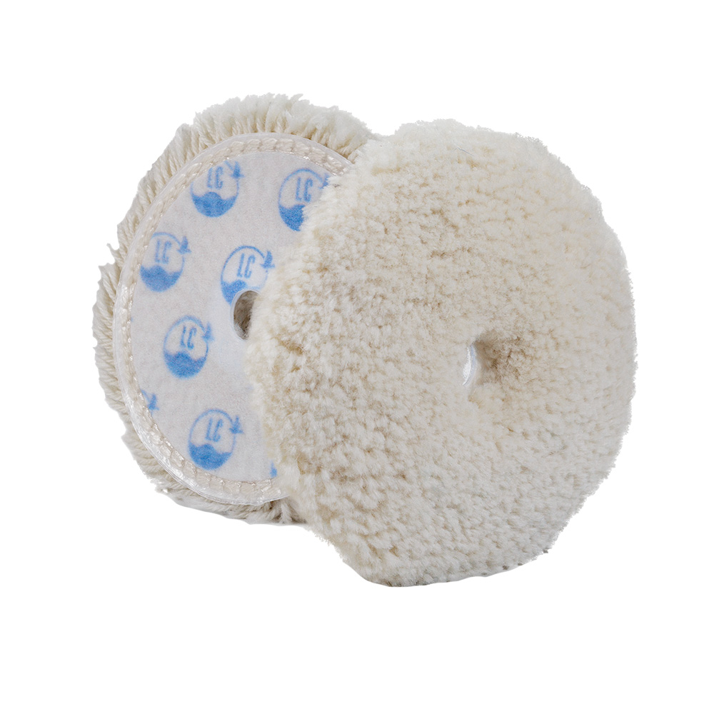 [ML-600-FLAT-LC] Lake Country Marine Wool Cutting Flat Pad - White - 6" x 1"